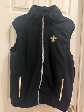 Women's NFL Black Vest with Gold NFL Hologram Tag